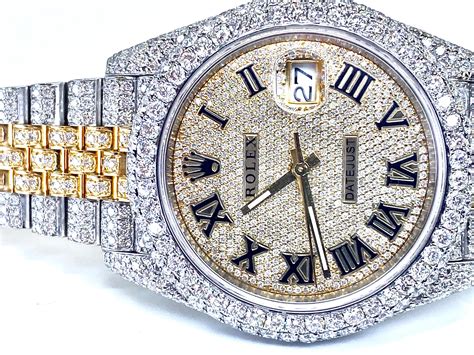 iced out diamond watch.